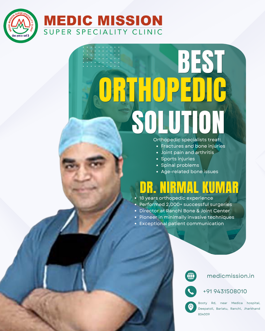 Best Orthopedist in Ranchi